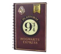 Harry Potter Quaderno A4 con rilegatura a spirale, design con piattaforma 9 3/4, prodotto ufficiale