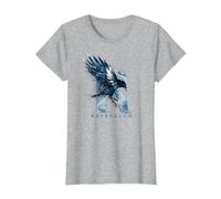 Harry Potter Ravenclaw Watercolour R Maglietta, Donna, Grigio Melange, M