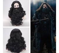Harry Potter Rubeus Hagrid Parrucca Parrucca Cosplay Costume Baffi Barba Lunga