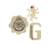 HARRY POTTER Set 3 SPILLE 4cm Pins Stemma Casa GRIFONDORO Originali UFFICIALI