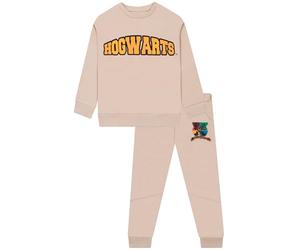 Harry Potter Set Abbigliamento Bambino, Set 2 Pezzi Felpa Bambino E Joggers, Completo Ragazzo Hogwarts, Marrone 5-6 Anni