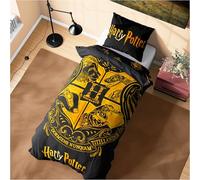 Harry Potter Set Copripiumino e Federa, Accessori Camera da Letto - Singola o Doppia (Nera Singola)