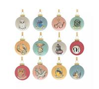 Harry Potter - Set di 12 mini palline di Natale Hedwig Dobby Hogwarts, in confezione regalo