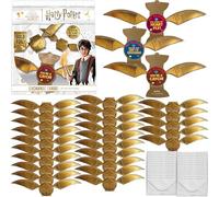 Harry Potter Set di biglietti di San Valentino con boccino d'oro per bambini, confezione da 28 biglietti e buste, biglietti con boccino in lamina d'oro lucida con auguri divertenti, ideali per feste