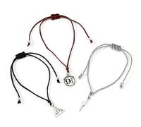 Harry Potter Deathly Hallows Lightning & Track 9 3/4 Women's Bracelet Set Silver