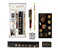 Harry Potter Set di Cancelleria, Include Matita, Righello, Gomma, Temperamatite, Adesivi e Penna, Set di Cancelleria Hogwarts per Bambini e Adolescenti