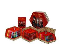 HARRY POTTER Set di Cancelleria, Include Matite Colorate, Pennarelli, Pastelli Colorati, Gomma, Temperamatite, Taccuino, Clip, Valigetta, Set Scolastico per Bambini e Adolescenti
