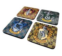 Harry Potter - Set di sottobicchieri con stemmi delle case, 4 pz