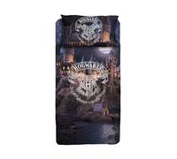 Harry Potter; Set Lenzuola Letto Singolo In Cotone, Lenzuolo Sopra + Lenzuolo Con Angoli + Federa, 100% Cotone, Prodotto Ufficiale
