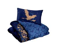 Harry Potter, Set Sacco Copripiumino Letto Singolo + Federa, 1 Piazza, 100% Cotone, Blu, Prodotto Ufficiale, (Non Contiene Lenzuolo Sotto Con Angoli)