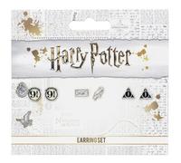 Harry Potter Set Tre Paia Orecchini A Lobo Binario 9 3/4 Doni della Morte Edwige