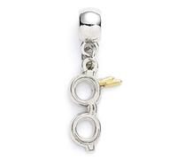 Harry Potter - Silver Plated Lightning Bolt With Glasses Slider Charm ACC NUOVO
