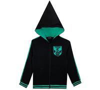 Harry Potter Slytherin Felpa con Cappuccio a Punta Ragazzi Nero 7-8 Anni