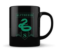Grupo Erik: Tazza Serpeverde - Harry Potter | Tazza Nera Harry Potter Collection, 350 ml in ceramica, Harry Potter Gadget, Harry Potter Regalo Serpeverde, Serpeverde Gadget