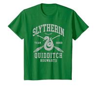 Harry Potter Slytherin Quidditch Arch Maglietta, Bambini, Verde Mela, 10 Anni