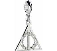 HARRY POTTER Sterling Silver Deathly Hallows Slider Charm with Crystal Elements by The Carat Shop