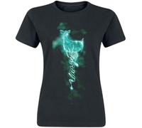 HARRY POTTER T-Shirt Donna Always Patronus Doe Cotone Nero - L
