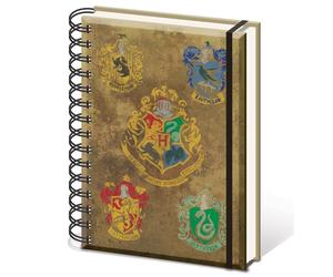 HARRY POTTER - Taccuino con gli stemmi delle case di Hogwarts (versione inglese)