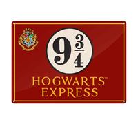 HARRY POTTER Targa Metallo Decorativa, Multicolore, 15x21 cm