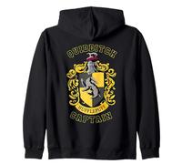Harry Potter Team Captain Hufflepuff Felpa con Cappuccio