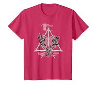 Harry Potter The Brothers Deathly Hallows Maglietta, Bambini, Rosso mélange, 3 Anni