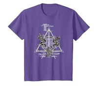 Harry Potter The Brothers Deathly Hallows Maglietta, Bambini, Viola mélange, 10 Anni