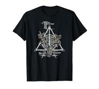 Harry Potter The Brothers Deathly Hallows Maglietta, Uomo, Nero, L