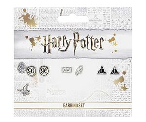 HARRY POTTER The Carat Shop - Set di Orecchini a Perno Ufficiale, Piattaforma 9 3/4, edwig e Lettera e Il Doni della Morte e Orecchini da The Carat Shop.