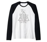 Harry Potter Three Brothers Deathly Hallows Maglia con Maniche Raglan