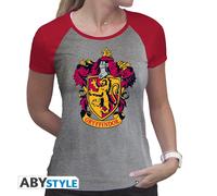 HARRY POTTER - Tshirt "Gryffindor" woman SS grey & red - premium