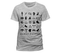 Harry Potter Unisex Icons T-Shirt XXL Grey