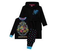 Harry Potter Vestaglia Pigiama per Ragazze Hogwarts Nero 5-6 Anni