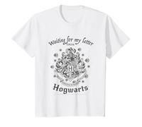 Harry Potter Waiting for My Letter Camiseta Maglietta, Bambini, Bianco, 4 Anni