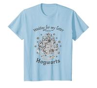 Harry Potter Waiting for My Letter Camiseta Maglietta, Bambini, Celeste, 3 Anni