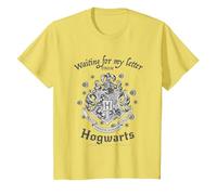 Harry Potter Waiting for My Letter Camiseta Maglietta, Bambini, Limone, 4 Anni