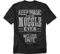 Harry Potter Wizards Unite Hidden Magic T-Shirt Da Uomo Nero In Cotone Girocollo