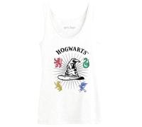 HARRY POTTER Wohapomtk020 Canotta Donna, Bianco, XS
