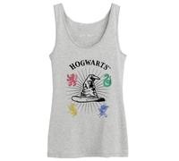 HARRY POTTER Wohapomtk020 Canotta Donna, Grigio Melange, XS
