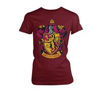 Harry Potter Womens Graphic Printed Assorted T- Shirt Gryffindor -Red- Size -X Large