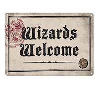 Harry PotterTarga in metallo pre-perforata Harry Potter A5 Wizards Welcome