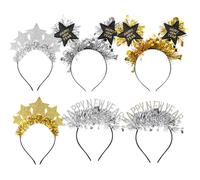 Harrycle 6 Pezzi Cerchietti per Capelli per Capodanno 2025 Tiara Cerchietti per Anno Nuovo Frontini Happy New Year Copricapo da Festa per Adulti Donne Uomini Decorazioni per Vigilia Capodanno