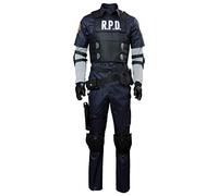 Harrypetter Costume da uomo Leon Scott Kennedy per cosplay, uniforme poliziotta, set completo, S, blu navy