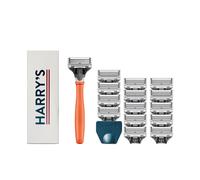HARRY'S ROAVING KIT for Men - Hands Razor 15 Rimpugni Blade Razor e Copertura per lama da viaggio - Arancia