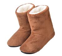 Harssidanzar Calzini da donna antiscivolo caldi e morbidi d'inverno Scarpe da casa Stivali RL020,Marrone,Taglia38-40
