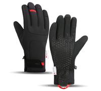 Harssidanzar Guanti da corsa touchscreen uomo Guanti invernali guanti da trekking SM064EU,Nero Taglia XL