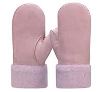 Harssidanzar Guanti Donne Inverno Riscaldato Caldo Cuff KL024 Rosa S