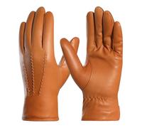 Harssidanzar Guanti pelle uomo foderati cashmere Abbronzatura GMEU006 M
