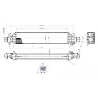 Hart Chlodnice IV Intercooler per Opel Mokka / Mokka X 1.4 Chevrolet Trax