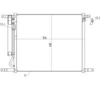 HART Condensatore Aria Condizionata per Chevrolet Aveo Hatchback 1.4 1.2
