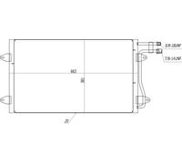 HART Condensatore Aria Condizionata per VW Lt 28-46 II Scatola 2.5 Tdi